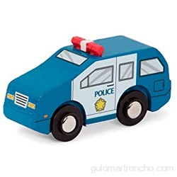 Battat BT2636Z Vehículos – Camiones de Madera Miniatura Incluyendo avión de Juguete Rodillo de Vapor y Coche de policía para niños de 3 años y más (6 Piezas)
