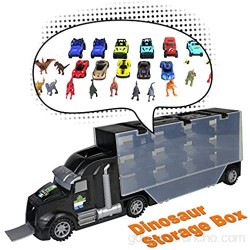 Coches de Dinosaurios Juguetes-Camión de Transporte Camion con Coches Niños Puzzle Dinosaurios Educativos Juguetes Niños 3 4 5 6 Años (32 Pieza)