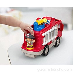 Fisher-Price Little People - Camión de Bomberos para niños 2 Figuras Despertar y desarrollar la imaginación 12 Meses y más FPV30