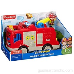 Fisher-Price Little People - Camión de Bomberos para niños 2 Figuras Despertar y desarrollar la imaginación 12 Meses y más FPV30