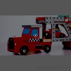 Janod - Story camión portacoches con 4 coches (Juratoys J08572) color/modelo surtido