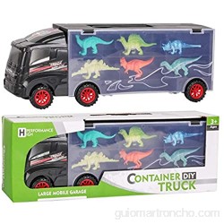 m zimoon Juguete de Camión con Dinosaurio Camión del Transporte del Dinosaurio con 12 Juguete del Dinosaurio Educativo Dinosaurios Plásticos para los Niños