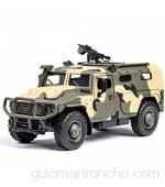 Simule Juguete Vehículo Blindado Camión Ejército Modelo de Vehículo Militar de Metal Fundido a Presión 1:32 con Sonido y Luz LED para Regalos de Niños Pequeños