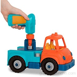 Wonder Wheels by Battat – Camión de grúa para Llevar – Camión de grúa de Juguete con Taladro para niños de 3 años y más (31Pc)