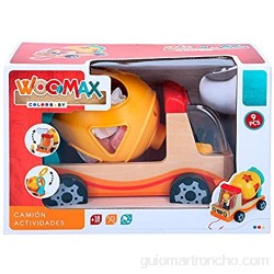WOOMAX- Camión de madera con actividades (Colorbaby 46255)