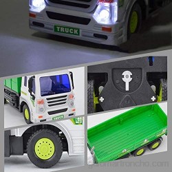 WXGY Auto a Control Remoto – Grúa de Basura con fricción de Juguete 1: 16 camión de sanidad de Cuatro vías con Luces y Sonidos para niños
