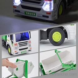 WXGY Auto a Control Remoto – Grúa de Basura con fricción de Juguete 1: 16 camión de sanidad de Cuatro vías con Luces y Sonidos para niños