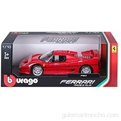 Bburago - 1/18 Ferrari Race & Play F50 (Techo Cerrado) Color Rojo (18-16004)