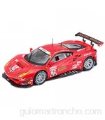 Bburago Ferrari 488 GTE '17: Maqueta de Coche a Escala 1:43 Serie Ferrari Racing Caja de Regalo 12 cm Rojo #62 (18-36301)