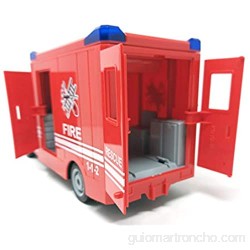 Coche de bomberos de juguete con luz azul y sonido 27 cm