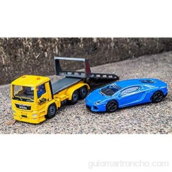 Majorette Camión de grúa Lamborghini Aventador Azul de Juguete con Rueda Libre y Partes móviles de 13 cm para niños a Partir de 3 años