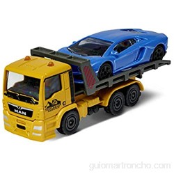 Majorette Camión de grúa Lamborghini Aventador Azul de Juguete con Rueda Libre y Partes móviles de 13 cm para niños a Partir de 3 años
