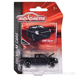 Majorette Premium Ford Raptor - Coche de Juguete (Rueda Libre 7 5 cm Negro Mate para niños a Partir de 3 años)