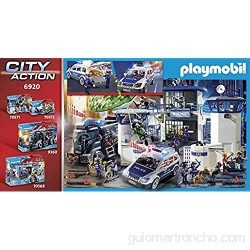PLAYMOBIL- City Action Playset Coche de Policía con Luces y Sonido Multicolor (6920)
