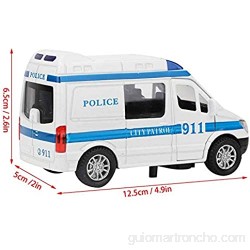 Tnfeeon 1:32 Coche de Ambulancia Modelo de simulación de Juguete de Coche de aleación Mini con Sonido y luz Regalo Educativo para niños Mayores de 3 años(Azul)