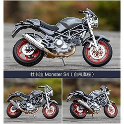 Bleyoum Auto Modelo 1:18 Ducati-monsters4 Vehículos Estáticos Fundidos A Presión Coleccionables Pasatiempos Modelo De Motocicleta Juguetes