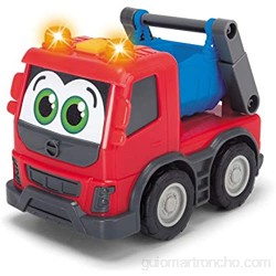 Dickie Toys Happy Series-Volvo FMX Vehículos de Construcción para niños a Partir de 1 año Volquete Hormigonera o Camión Contenedor 13 cm Modelos y Colores Aleatorios 203811006