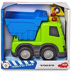 Dickie Toys Happy Series-Volvo FMX Vehículos de Construcción para niños a Partir de 1 año Volquete Hormigonera o Camión Contenedor 13 cm Modelos y Colores Aleatorios 203811006