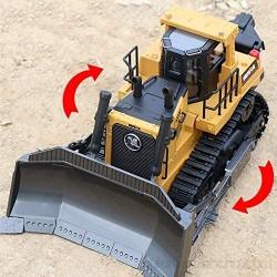 Excavadora RC profesional cargador de metal 1/16 con luz y efecto sonido 2.4G pala de aleación inalámbrica modelo de construcción vehículos de construcción tractor de juguete adulto niño regalo
