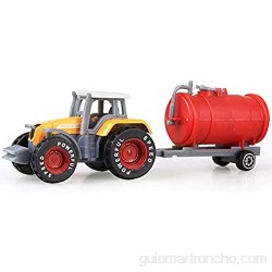 Paquete de 4 tractores agrícolas camiones y remolques juego de mini tractores agrícolas de aleación de metal fundido a presión paquete de vehículos de juguete regalos para bebés niños pequeños