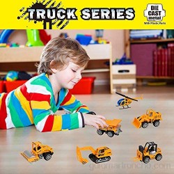 Vanplay Camiones Juguetes 1:64 Modle Escala Coches Set Excavadoras para Niños Niñas3 4 5 Años(6PCS) (6PCS)