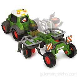 Dickie Toys 203815002 Happy Fendt Tedder Tractor con Remolque de heno para niños a Partir de 1 año Tractor Granja Tractor Tractor Tractor Tractor y Sonido 30 cm