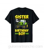 Hermana del Cumpleaños Boy Tractor Granja Camión Fiesta Camiseta