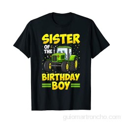 Hermana del Cumpleaños Boy Tractor Granja Camión Fiesta Camiseta