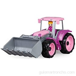 Lena TRUXX 04452 - Tractor Delantero con Pala Excavadora (34 cm Juguete para niñas a Partir de 2 años Color Rosa y Lila