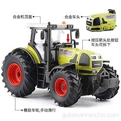 LIUYB 1: 32 Tractor aleación Modelo de simulación de Granja Mecánica Juguete de los niños del Regalo de cumpleaños del Tractor (Color : Verde)