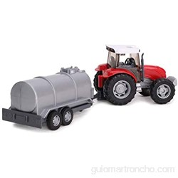 TOYLAND® - Juego de Tractor y camión Cisterna / Remolque de 22 5 cm - Acción de Rueda Libre - Juguetes de Granja para niños (Petrolero Rojo)
