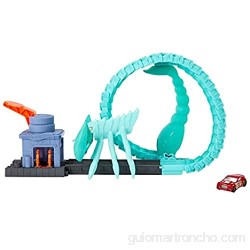 Hot Wheels City Ataque del escorpión pista de coches de juguete incluye 1 vehículo (Mattel GTT67)