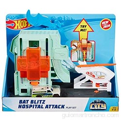 Hot Wheels City Hospital del Murciélago pistas de coches de juguete (Mattel GJK90)