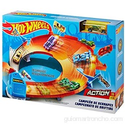 Hot Wheels - Pista Campeón de Derrapes Pistas de Coches de Juguete Niños +4 Años (Mattel GBF84) color/modelo surtido
