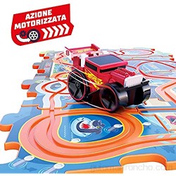 Mondo Motors – Hot Wheels Tile Track Set – Pista encajable con Coche para niños – 66094