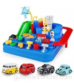 Pistas de carreras para niños Juguetes de aventura en automóvil para niños de 3 a 4 años niñas juguete educativo preescolar rompecabezas de vehículos juegos de pistas de automóviles