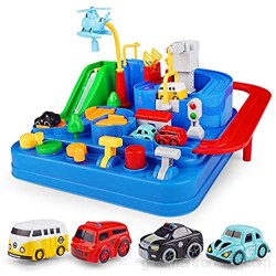 Pistas de carreras para niños Juguetes de aventura en automóvil para niños de 3 a 4 años niñas juguete educativo preescolar rompecabezas de vehículos juegos de pistas de automóviles