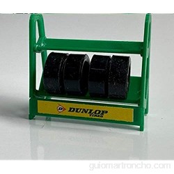 Greenhills Scalextric Carrera Tyre Rack with 4 x Tyres in Green 1.32 Scale - New - G2073