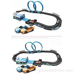 LINANNAN Slot Car Sets Doble Speed ​​Mode Race Grande Doble Car Competición Concurso Carreras Coche 6 años de Edad niños y niñas cumpleaños