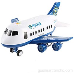 DWNGKJJ Juguete de avión Juego de Juguete de avión de Transporte Regalo Juguetes educativos de educación temprana para niños y niñas de 3 a 12 años (Azul)