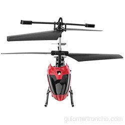 Okuyonic Calidad RC Helicóptero controlado por Radio Juguetes Control Remoto por Infrarrojos Aleación LED Modelo de avión Amantes del avión Ejercicio Deportivo al Aire Libre(Red)