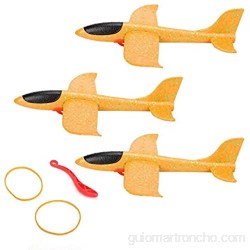 Omabeta Manual de lanzamiento de avión tiro avión juguete niños ejercicio niños regalo juego (naranja)