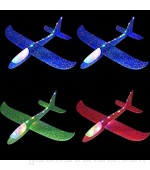 Queta Planos de Espuma 4piezas Planeadores de Lanzamiento Juguetes de Glider Aviones Modelo de Avion Lanzamiento de Mano con Luz Led Favores de Fiestas Al Aire Libre