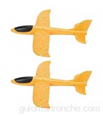 Shipenophy Modelo de avión Juguete Modelo Grande Avión de Espuma Juguetes para Padres e Hijos Entretenimiento para niños(Orange Dot Single Hole Stunt)