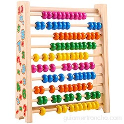 Ábaco de madera con marco de cuento calculadora educativa juguete para niños mini ábaco de madera para niños de aprendizaje temprano de matemáticas juguetes de contar calcular 20 cm