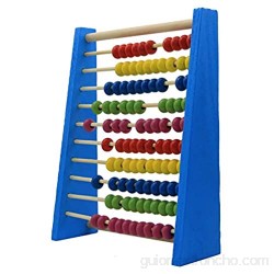 Ábaco Mini abacus de madera niños matemáticas tempranas aprendiendo números de juguete contando el cálculo de cuentas Abacus juguete educativo Blue
