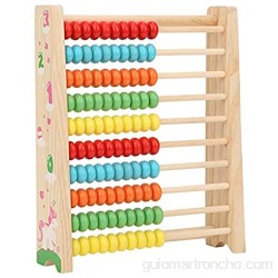 Fishawk Abacus Kid Abacus Borde Suave Oficina de Juegos para niños de Navidad para la Escuela en casa Kid Halloween(Pine Colorful Calculation Frame Blue)