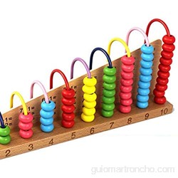 Juguetes de Soroban de ábaco de Madera Multicolor Bloques de estantes de cálculo de conteo para niños Juguetes educativos de matemáticas de Aprendizaje Montessori
