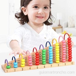 Juguetes de Soroban de ábaco de Madera Multicolor Bloques de estantes de cálculo de conteo para niños Juguetes educativos de matemáticas de Aprendizaje Montessori