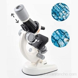 Lamdoo Kit de microscopio Lab LED 100X-400X-1200X Hogar Escuela Ciencia Juguete Educativo Regalo